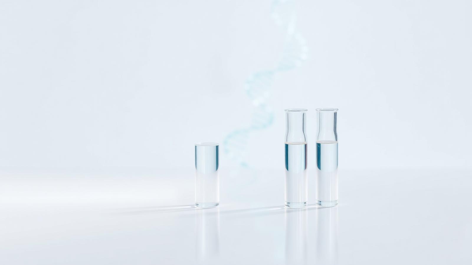 Research vials in a clean lab environment